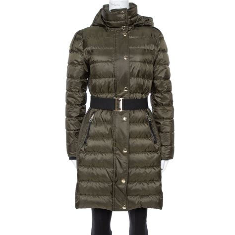 burberry olive green drawstring coat|burberry ladies car coats.